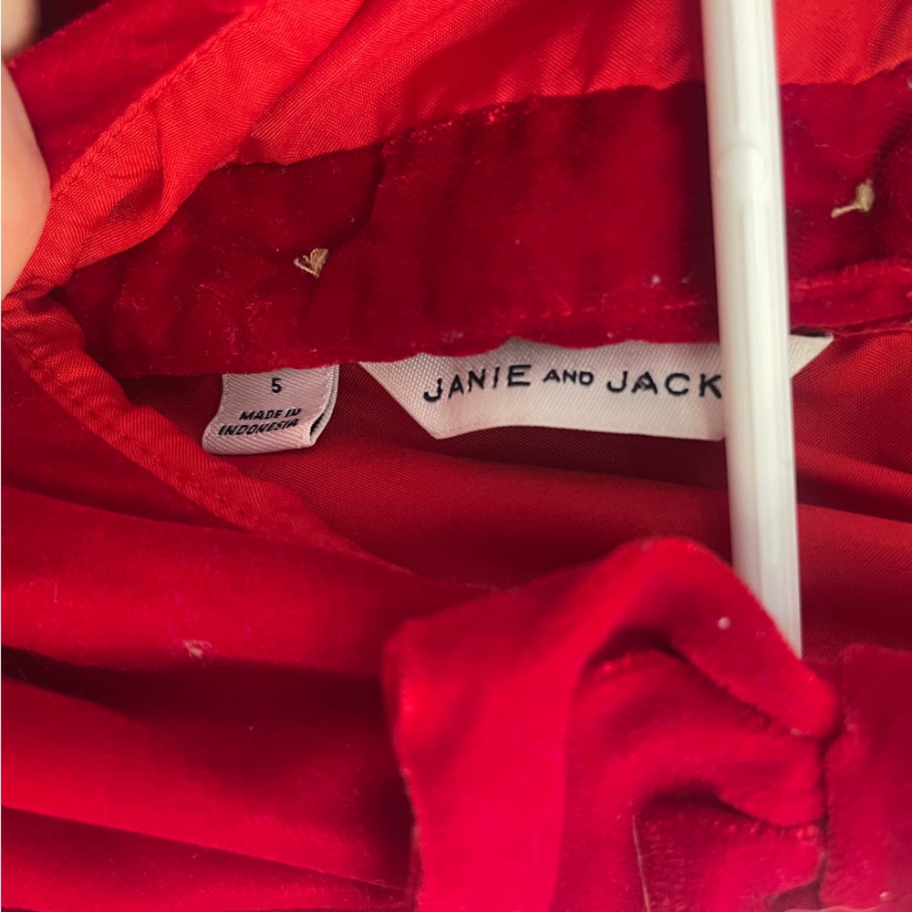 Janie and Jack Ruby Tiered Velvet Dress - Picture 4 of 6